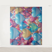 Y2K Colorful Heart Balloons Party 90s Backdrop タペストリー (正面)