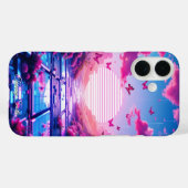 Y2K Cybercore Vaporwave Etic Holographic Glow Case-Mate iPhoneケース (裏面 (横))