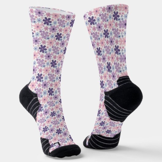 Y2K Flower Pattern ソックス (傾斜あり)