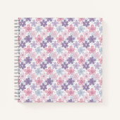 Y2K Flower Seamless Pattern ノートブック (正面)
