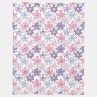 Y2K Flower Seamless Pattern フリースブランケット