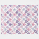 Y2K Flower Seamless Pattern フリースブランケット (正面(横))