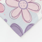 Y2K Flower Seamless Pattern フリースブランケット (角)