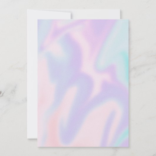 Y2k hologram cute birthday 招待状 (裏面)