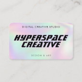 Y2K Holographic Retro Futuristic Bold Type 名刺 (正面)