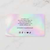 Y2K Holographic Retro Futuristic Faux Iridescent 名刺 (裏面)