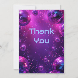 Y2K Holographic Thank You Card | Neon Chrome NYE サンキューカード