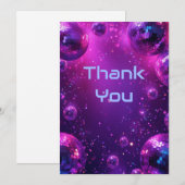Y2K Holographic Thank You Card | Neon Chrome NYE サンキューカード (正面/裏面)