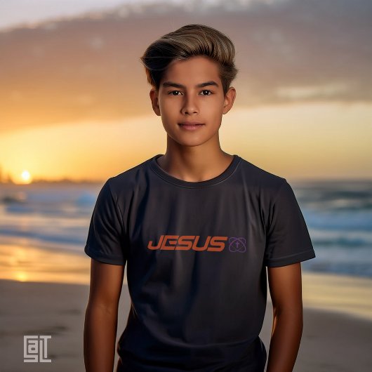 Y2K Jesus Spherical Cross Christian Inspirational Tシャツ