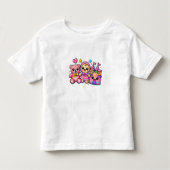 Y2K Kawaii Toy Mashup – Teddy Bear Doll Castle Cut トドラーTシャツ (正面)