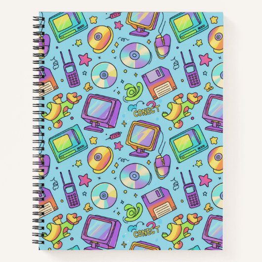 Y2K Retro Tech Aesthetic Journal ノートブック (正面)