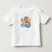 Y2K School Supplies Cute Kids Tee トドラーTシャツ (正面)