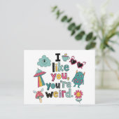 Y2K Stickerbomb Trendy Indie Pop Art ポストカード (スタンド正面)