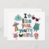 Y2K Stickerbomb Trendy Indie Pop Art ポストカード (正面/裏面)