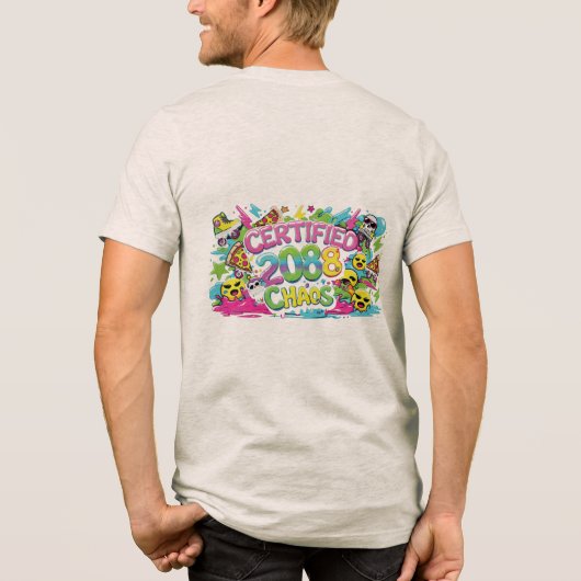 Y2K VIBES絞り染めユニセックスTシャツ トライブレンドTシャツ (裏面)