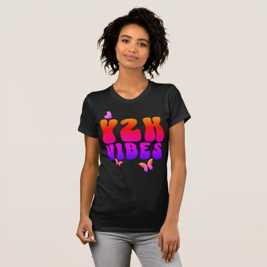 Y2K VIBES蝶 Tシャツ (正面フル)