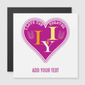 Y2K Vibrant Pink ILY Sign Language Heart Custom (正面/裏面)