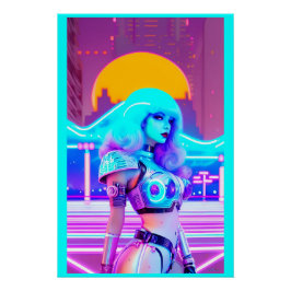 Y2Kaylaのサイバーウェーブブルース ポスター