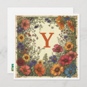 "Y"トリニダード・オレンジ：開花&モノグラム シーズンカード (正面/裏面)
