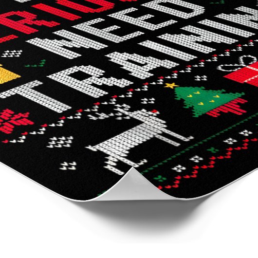 Y’all Seriously Need Training Ugly Office Christma ポスター (角)