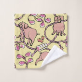 Y Bパター笑わされるン中国のベトナム豚年 バスタオルセット (ウォッシュタオル)