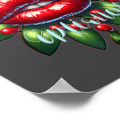 Y Christmas Mistletoe Lips - Naughty Holiday Tee W ポスター (角)