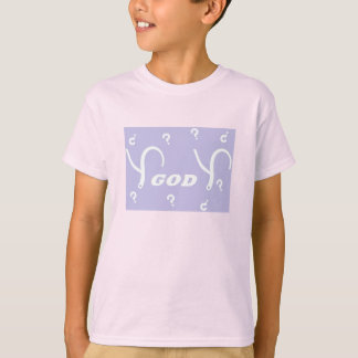 「Y God Y」ラベンダー背景 Tシャツ