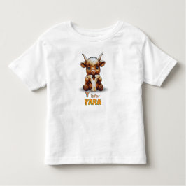 Y is for Yak – Custom Name Toddler T-shirt トドラーTシャツ
