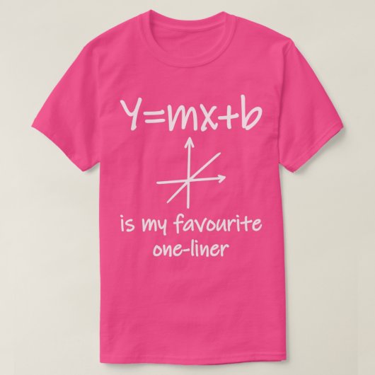 Y MX B (数学の先生と学生用) Tシャツ (デザイン正面)