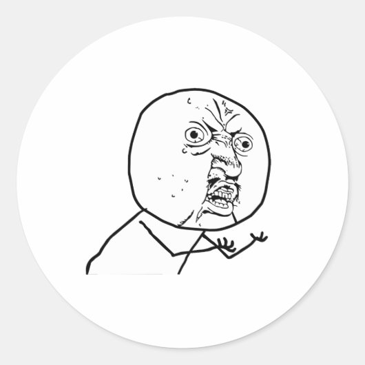 Y Uいいえか。か。 ラウンドシール (正面)