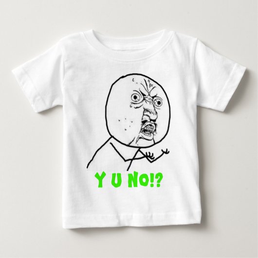y u人の大きい文字 ベビーTシャツ (正面)