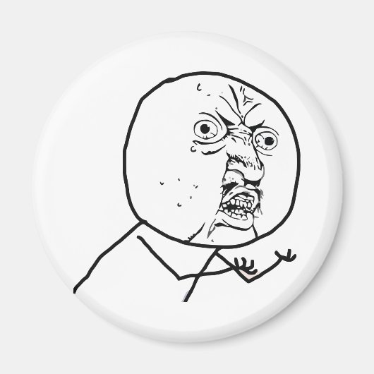 Y U NO – マグネット (正面)