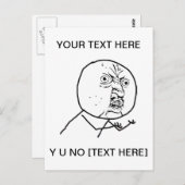 Y U NO – 縦型はがき ポストカード (正面/裏面)