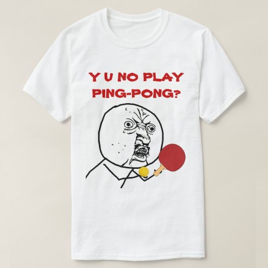 Y U NO 遊 Ping – ポンミーム Tシャツ (デザイン正面)