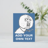 y u no rage顔漫画ロールロフル ポストカード (スタンド正面)