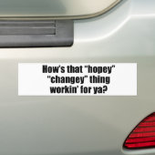 yaのためのそのhopeyのchangeyの事のworkinがいかにあるか バンパーステッカー (車上)