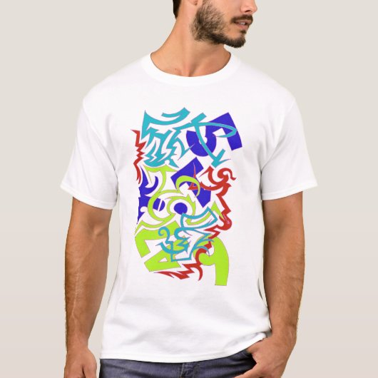YAの落書きのデザイン Tシャツ (正面)