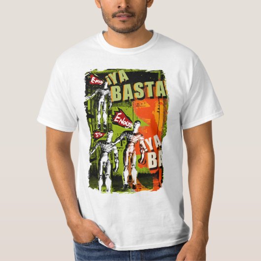 Yaのbastaの白のティー Tシャツ (正面)