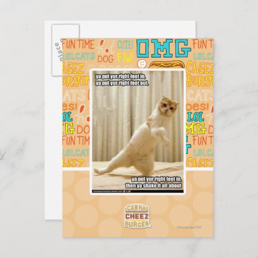 Yaはyurの右足を、yaによって置かれたyurの右足ou置きました ポストカード (正面/裏面)