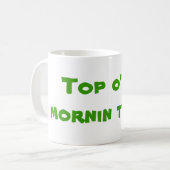 yaへの上のo daのmornin! コーヒーマグカップ (正面左)