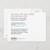 Ya-Da、Ya-Da、Siss Boom、Ba-Da ポストカード (正面/裏面)