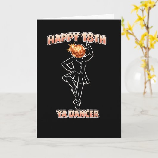Ya Dancer Birthday Funny Scottish Scotland カード (黄色い花)
