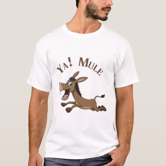 Ya! Mule running cartoon Tee  Tシャツ (正面)