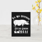 Ya No Quiero Estar Gordo Funny Workout Gym Motivat カード (黄色い花)