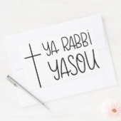 Ya Rabbi Yasou (O Lord Jesus)手書きステッカー 長方形シール (封筒)