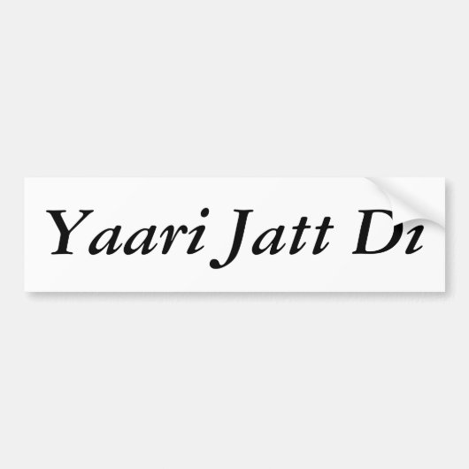 Yaari Jattのディディミアム バンパーステッカー (正面)