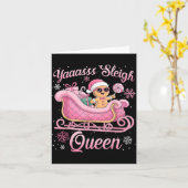 Yaas Sleigh Queen Sleigh Girl Matching Christmas  カード (黄色い花)