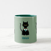 YAAWN眠いネコのマグカップ ツートーンマグカップ (中央)