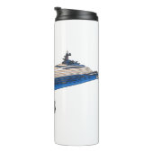 Yacht cartoon illustration タンブラー (回転右)