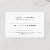Yacht ChandlerとHolder Business Cardの写真 名刺 (裏面)